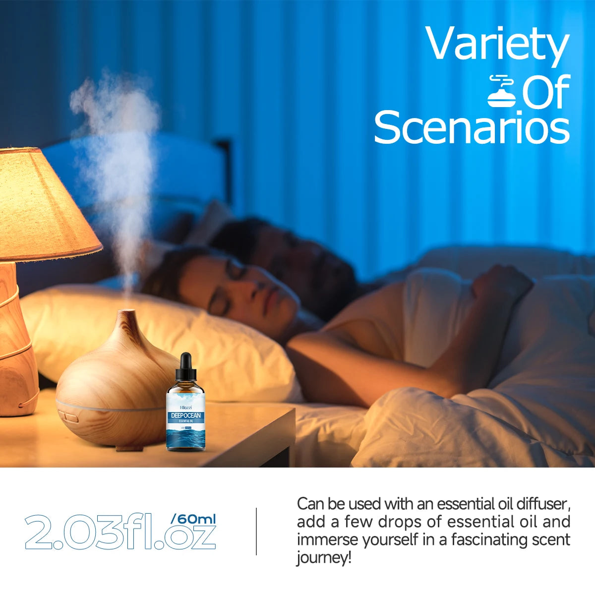 Deep Oceam essential oil nourishes and moisturizes, cares for hair, and is suitable for body massage and hair care.