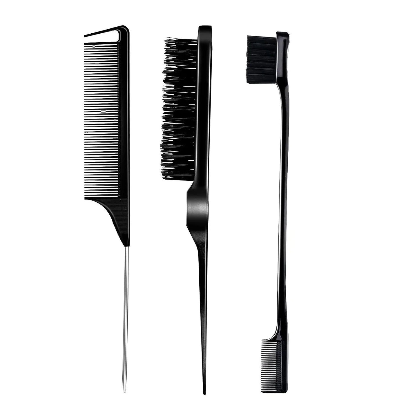 3pcs/set Double Sided Hair Edge Brush Set Hair Styling Comb Control Brush Accessories Hairline Brush Comb Styling Partition Comb