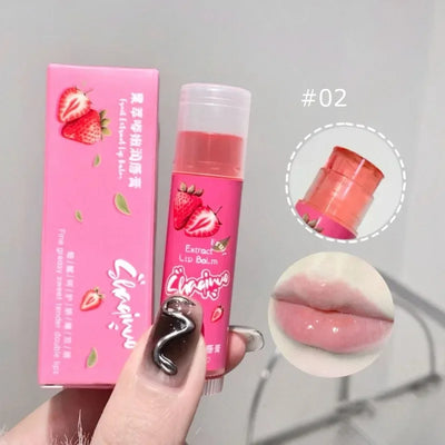 Jelly Fruit Lip Balm Plant Extract Moisturizing & Nourishing Lip Pomade Lasting Hydrating Lip Gloss Care Juicy Peach Lipsticks
