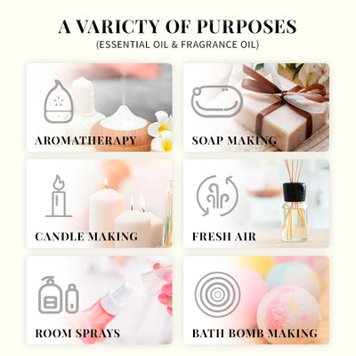 EVOKE OCCU 10mL Essential Oil, Lavender Jasmine Rose Vanilla Pure Natural Oil for Diffuser Humidifier Massage Candle Soap Making