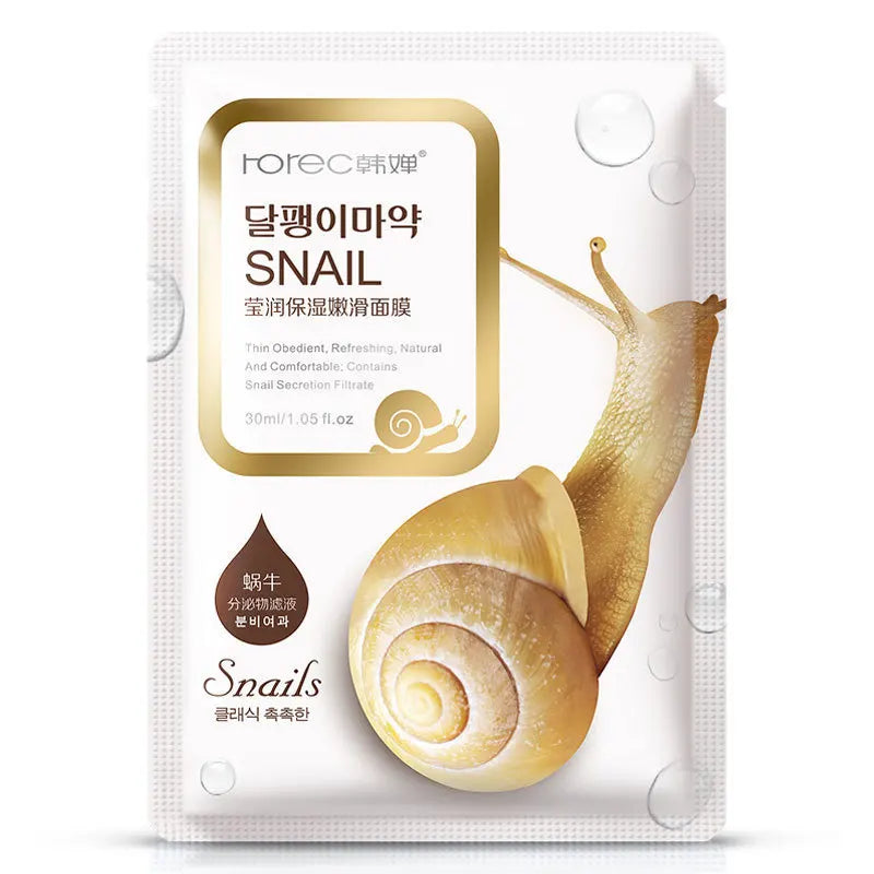 10/20/30pcs Snail Moisturizing Face Mask Anti-aging Anti Wrinkles Whitening Facial Masks Sheet Mask Skin Care Korean Cosmetics