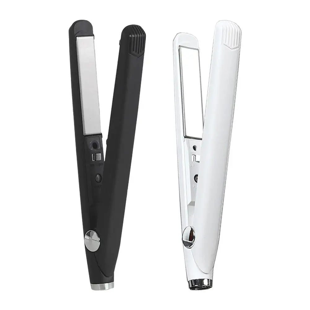 Mini Usb Portable Cordless Hair Straightener Curler Styling Flat Iron Rechargeable Split Professional Curling Straightening V7w7