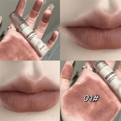 Gothic Matte Black Lipstick Waterproof Mousse Lip Mud Nude Brown Lipstick Moisturize Silky Gloss Makeup Non-stick Lips Tint
