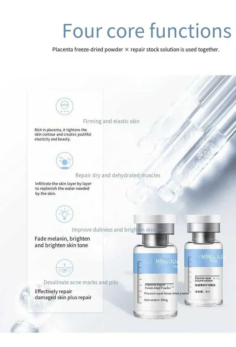 Polypeptide Placenta Freeze-dried Powder Essence Repair Facial Hydrating Nourishing Pore Shrinking Skin Rejuvenate Skin Care