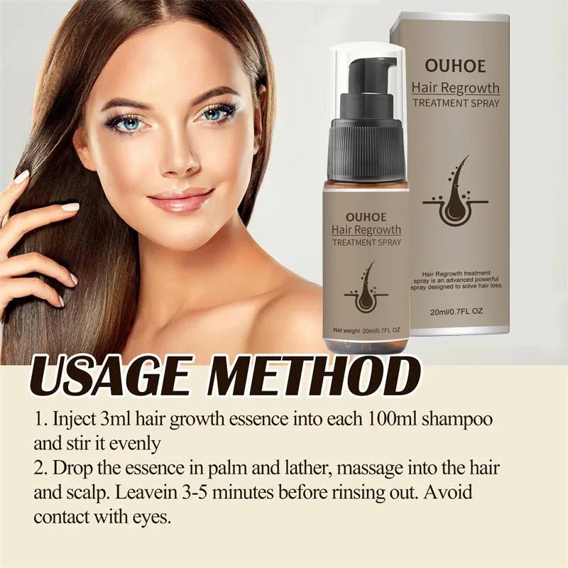 Hair Growth Serum Spray Ginger Anti Hair Loss Treatment Products Repair Nourish hair Roots Fast Regrowth Men Women