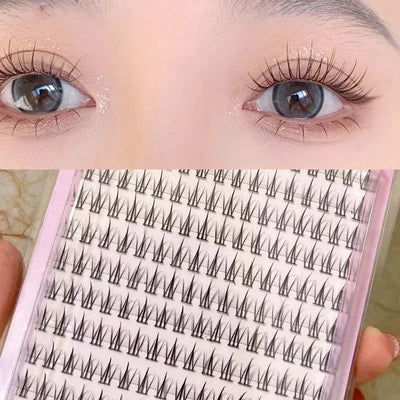 Individual Eyelashes DIY Eyelash Clusters Natural Fake Eyelashes Lash Clusters Manga Lashes Newbie Daily Eyelashes Makeup