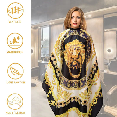 Professional Hairdressing Hairdresser Cloth Lion Pattern Gown Barber Waterproof Hairdresser Apron Haircut capes Accessories