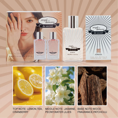 AUMEKA Women Perfume Original Luxury Makeup Arabes Fruity Floral Long Lasting Eau De Parfum Spray 65ml Angel Eu Demons AU4265
