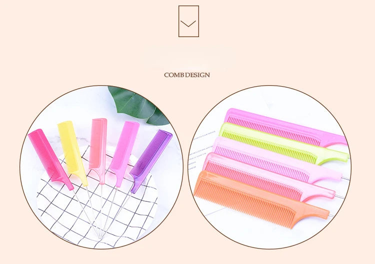 1pcs Pointed Tail Hair Comb Anti-static Professional Hair Brush Straightener Hot Comb Salon Hair Styling Tool Barber Accessories