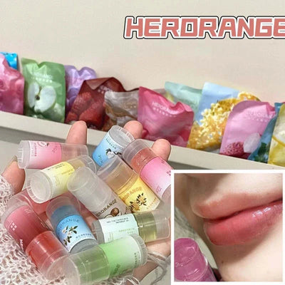 Peach Lychee Fruity Lip Balm Moisturizing Anti-Dry Anti Crack Clear Crystal Lip Balm Lip Care Mini Cute Jelly Lipstick Skin Care