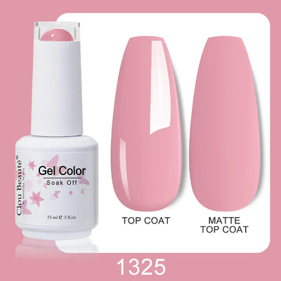 Clou Beaute Nail Gel Polish Kit 15ml Soak Off UVLED Nails Varnish Semi Permanent Nail Art Gels Lacquer Top Base Coat Gel Lacquer