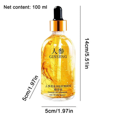 NEW 100ml/120ml Gold Ginseng Face Essence Polypeptide Anti-wrinkle Lightning Moisturizing Facial Serum Skin Care Products