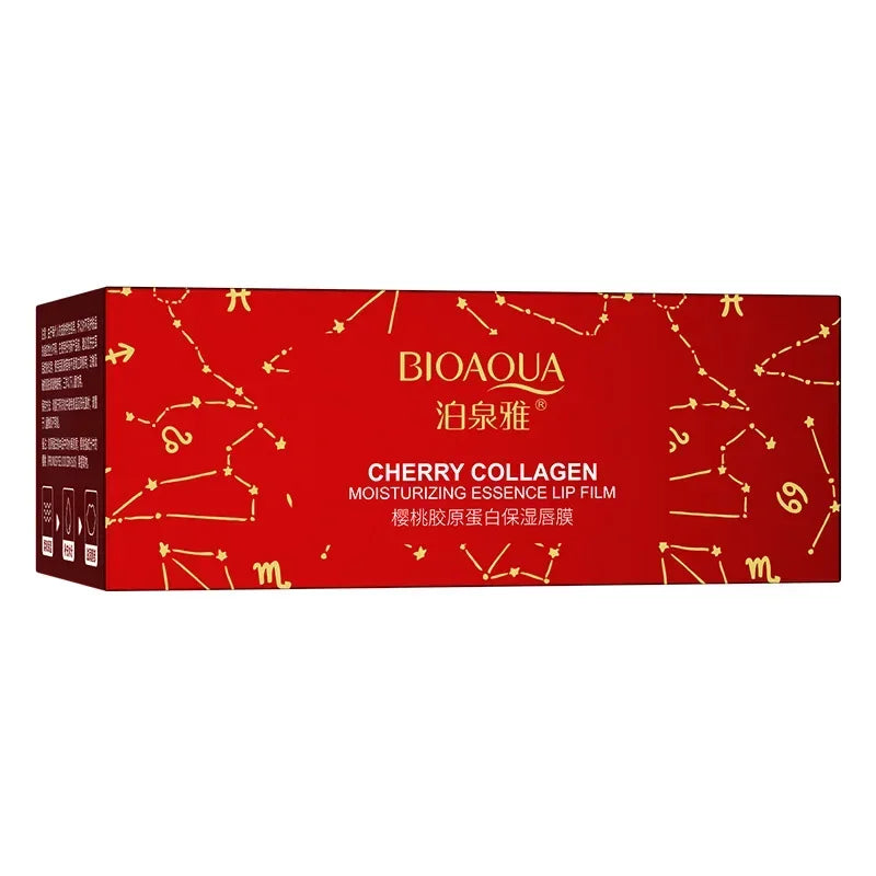 Cherry Collagen Essence Lip Balm Improve Dryness Dullness Fade Lips Lines Deep Moisturizing Nourishing Lip Mask