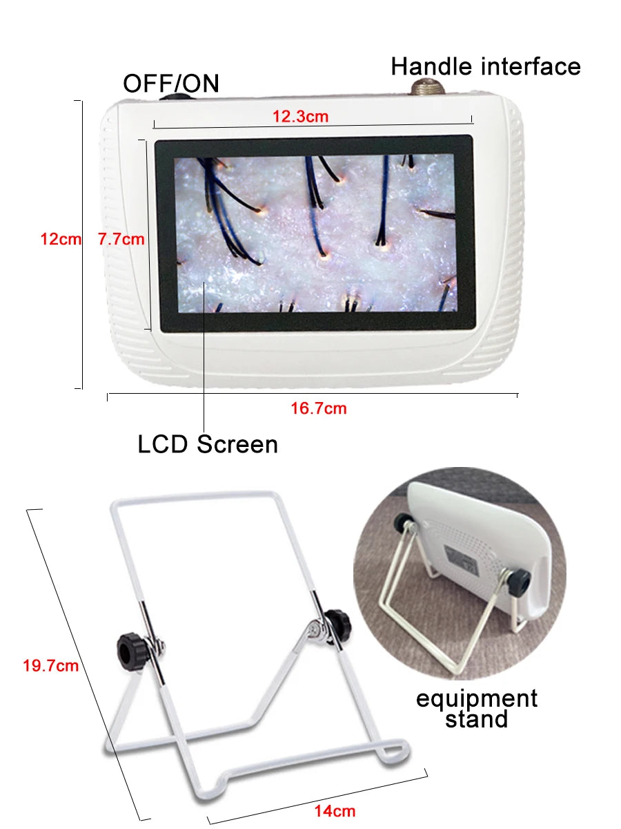 50/200X Charging Scalp Detector Digital Hair Skin Analyzer Microscope For Hair Follicle Testing and Skin Analysis Magnifier NEW