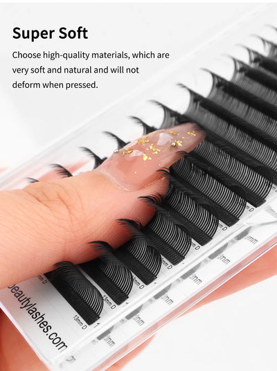 winky beauty 5D Flora Lashes 0.07mm Easy Fan Eyelash Extensions Wholesales Premade Volume 12 Rows Natural Soft Lashes
