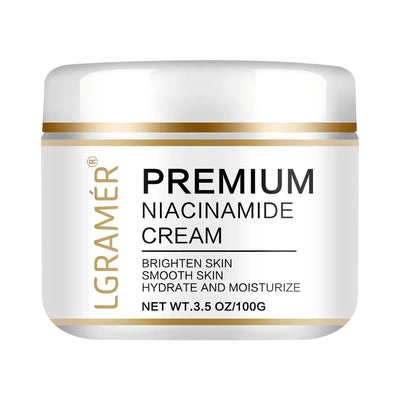 LGRAMER Gold Hyaluronic Acid Nicotinamide Face Essence Moisturize Replenishment Smooth Brighten Skin Care Firming Facial Serum