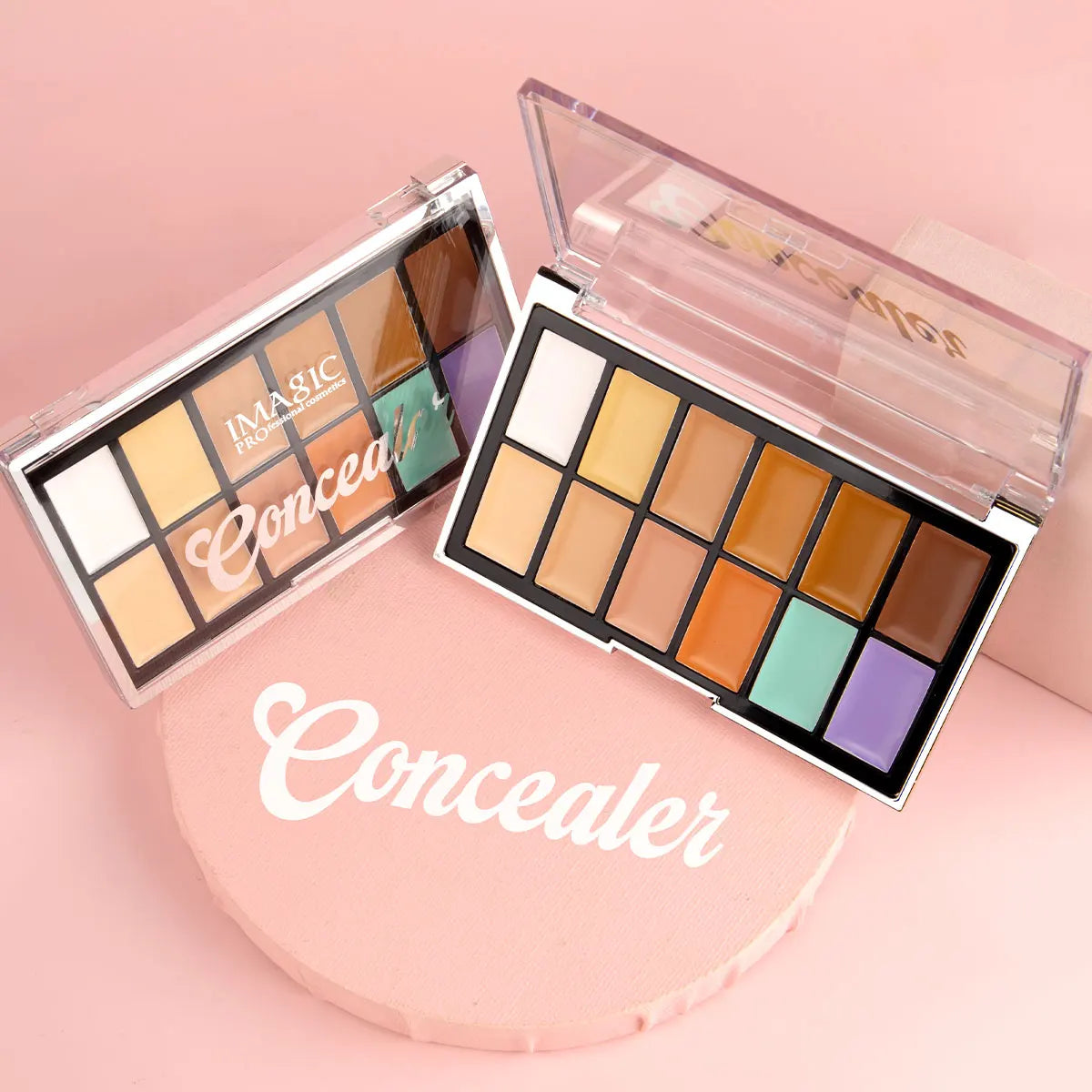 IMAGIC 12-Color Concealer Foundation Cream Covers Acne Marks Dark Circles Full Coverage Suit for All Skin Primer Makeup Cometics