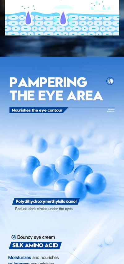 Instant Eye Bag Remove Eye Cream Anti Fat Particles Dark Circles Puffiness Fade Fine Lines Lift Brighten Korean Beauty Eye Care