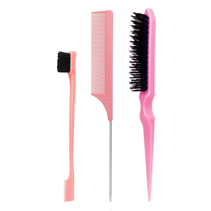 3pcs/set Double Sided Hair Edge Brush Set Hair Styling Comb Control Brush Accessories Hairline Brush Comb Styling Partition Comb