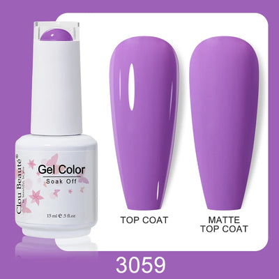 Clou Beaute Nail Gel Polish Kit 15ml Soak Off UVLED Nails Varnish Semi Permanent Nail Art Gels Lacquer Top Base Coat Gel Lacquer