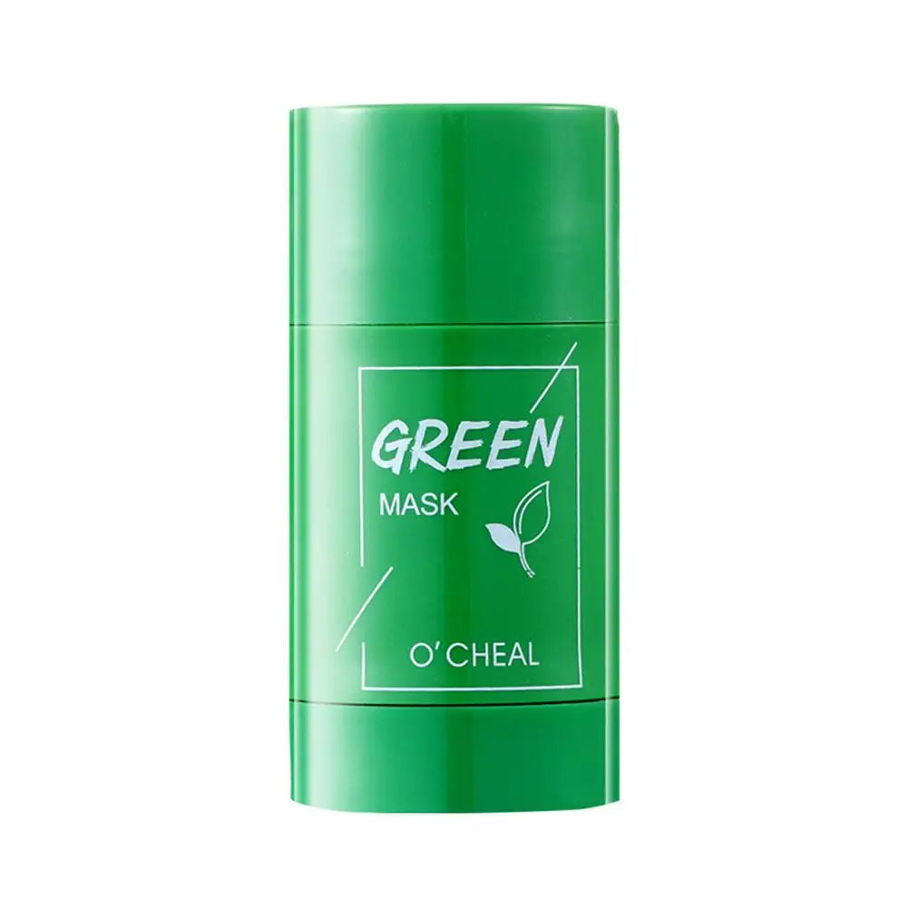 Green Tea Stick Facial Mask Deep Cleaning Mud Cream Replenish Water Moisturize Control Oil Shrink Pores Remove Blackheads