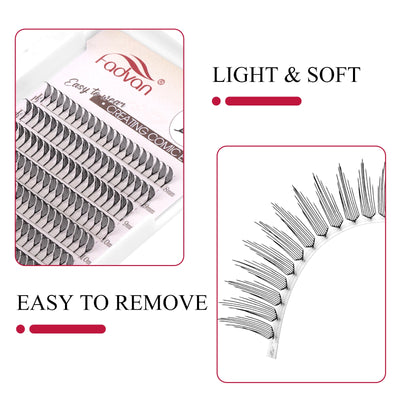 FADVAN D Curl Devil Comic Cartoon Spirit Style 8-14mm Heart Feather Spire Eyelash Extension Demon Tower Top 3D Light Lash