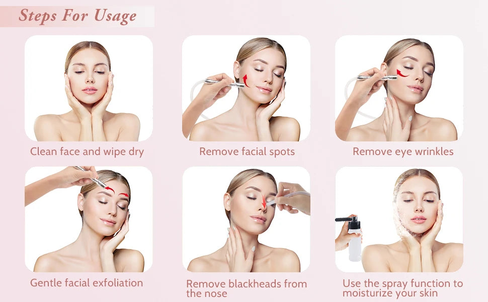 Professional Diamond Microdermabrasion Machine For Facial Peeling Skin Care Blackhead Removel Water Spray Exfoliation Machine