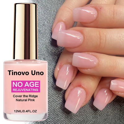 Tinovo Uno New Nail Strengthener and Growth Treatment No Age Natural Pink Nail Enhancer Hardener for Thin Soft Nails Repair Care