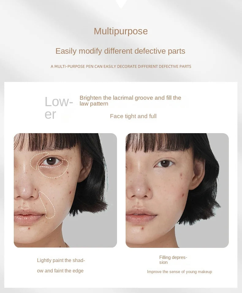 Pencil Tip Concealer Brush Decree Pattern Lacrimal Sulcus Eye Bag Dark Under-eye Circles Precise Concealer Brush Small Makeup