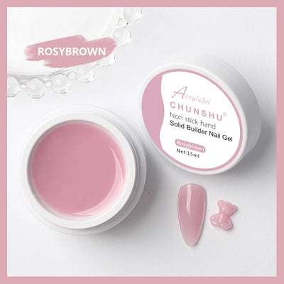 CHUNSHU Solid Jelly Extension Nail Gel Polish 15g Poly Builder Construction Gel For Nails Extend Semi Permanent UV White Varnish