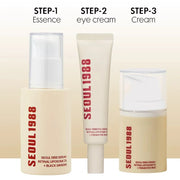 Seoul 1988 Anti-Aging Trio: 4% Retinal Eye Cream + 2% Retinal Serum w/ Black Ginseng for Wrinkles & Brightening,Korean Skincare