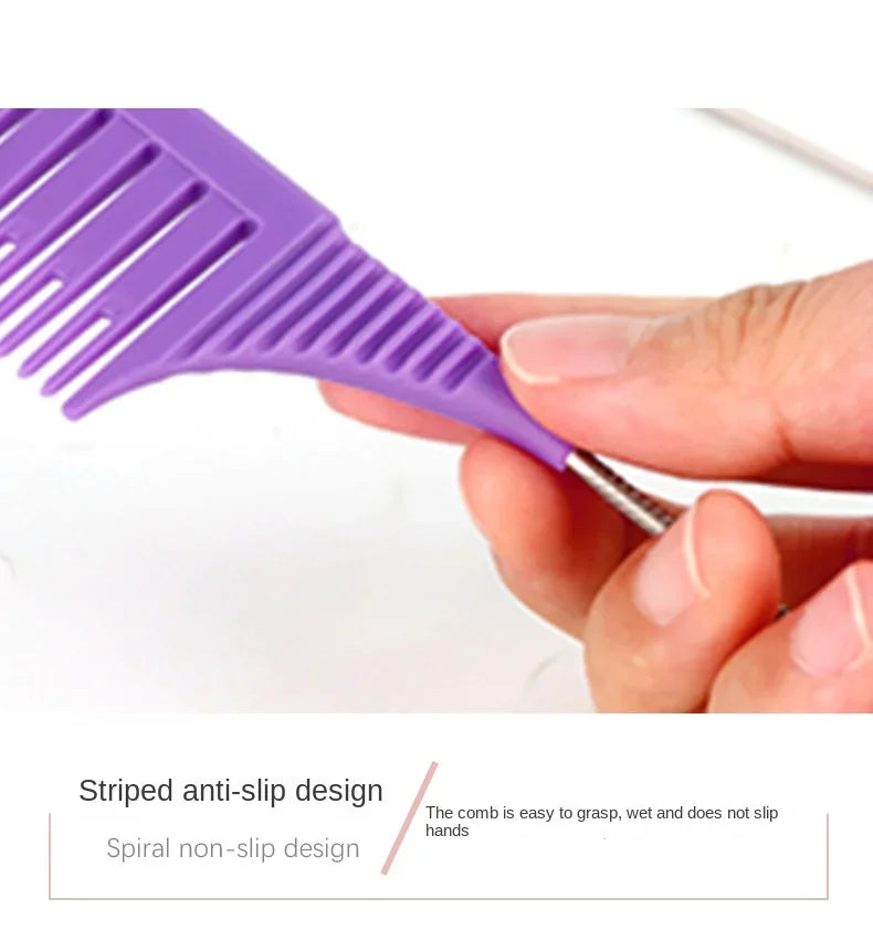 3pcs Hairbrush Hair Styling Combs Tailed Comb Set Coloring Dyeing Comb Salon Tool Sectioning Highlighting Weaving Cutting Comb