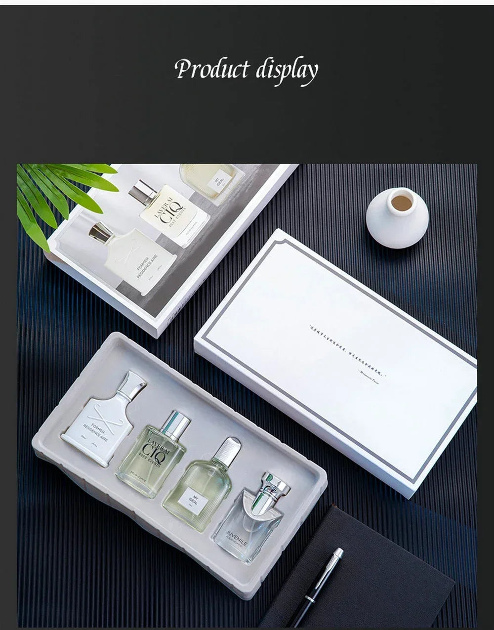 Men Perfume Gift Box 100ml Four Piece Set Lasting Fragrance Body Spray Plant Floral Scent Pheromone Cologne Romantic Perfumes