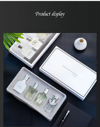 Men Perfume Gift Box 100ml Four Piece Set Lasting Fragrance Body Spray Plant Floral Scent Pheromone Cologne Romantic Perfumes