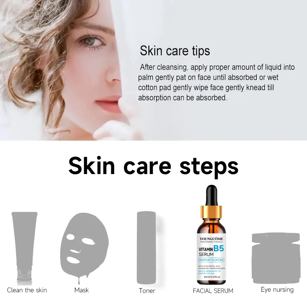 B5 Hyaluronic Acid Serum Facial Anti A-ging W-rinkle Lift Firming Fine Lines Lightening Dark Circle Skin Brightening Hyalu Serum