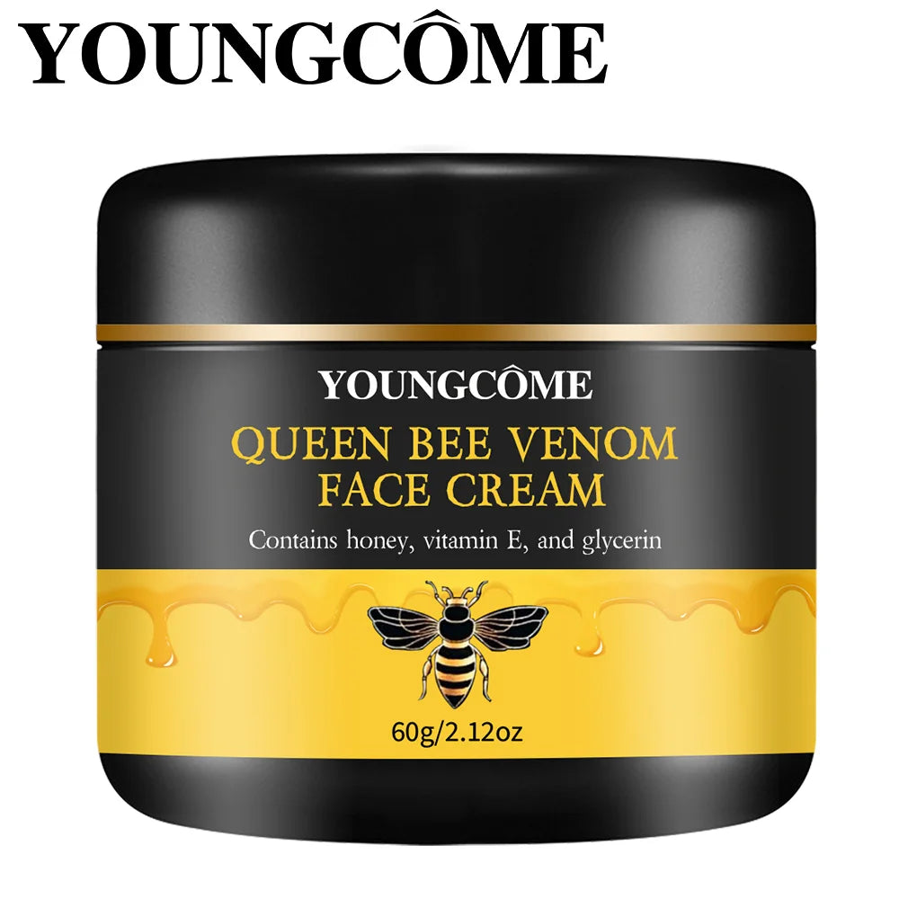 Queen Bee Venom Anti-Aging Face Cream - Collagen Boost & Deep Hydration, Wrinkle Reduction, Day/Night Moisturizer for All Skin