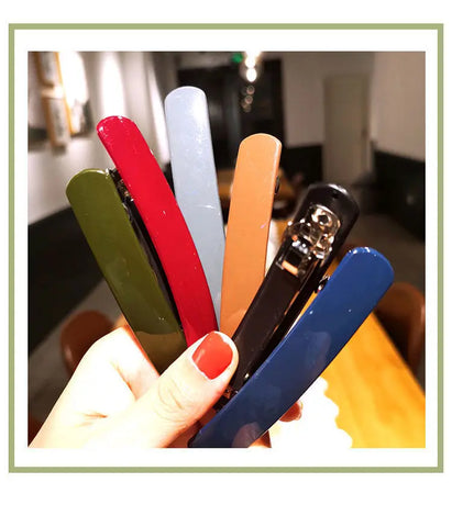 Morandi Color Spring Hair Clip Women Girls Temperament Ponytail Hairpin Korean Colorful Matte Barrettes Hair Styling Accessories