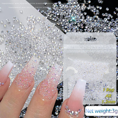 1Box Rainbow Mermaid Tears Nail Art Charms Macaron Bubble Beads Nail Art for Summer Aurora Half Spherical Glass Nail Decorations