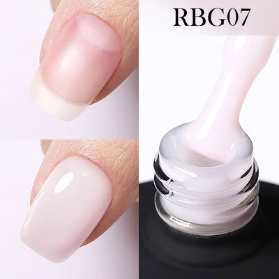 BORN PRETTY 15ML Milky Pink Rubber Base Gel Camouflage Color Coat Jelly White Nude Soak Off Nails Gels Varnish Self-leveling Gel