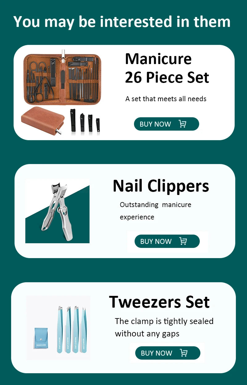 7-piece Nail Clipper Set Complete Set Of Household Nail Clippers Manicure And Beauty Tools Portable Nail Clipper Set