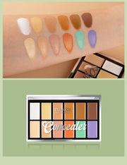 IMAGIC 12-Color Concealer Foundation Cream Covers Acne Marks Dark Circles Full Coverage Suit for All Skin Primer Makeup Cometics
