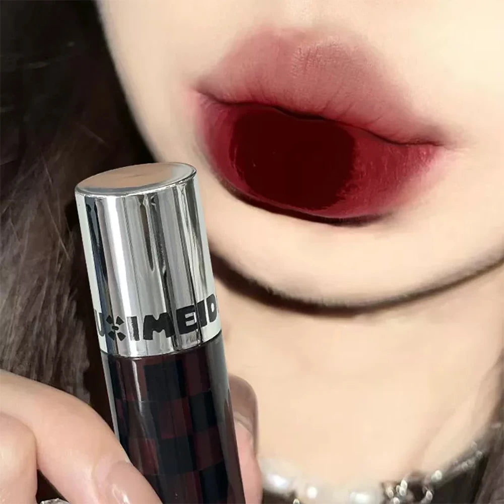 6 Color Punk Dark Red Lip Gloss Matte Lipstick Lasting Waterproof Smoky Dark Nude Purple Durable Natural Lip Tint Korea Makeup