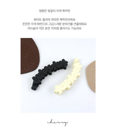 Fashion Pink Flower Banana Hair Clips Simple Non-Slip Frosted Hair Claws for Women Girls Bath Ponytail Hairpins Barrettes Coffee