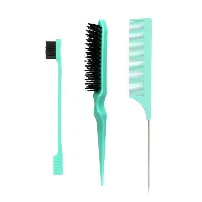 3pcs/set Double Sided Hair Edge Brush Set Hair Styling Comb Control Brush Accessories Hairline Brush Comb Styling Partition Comb