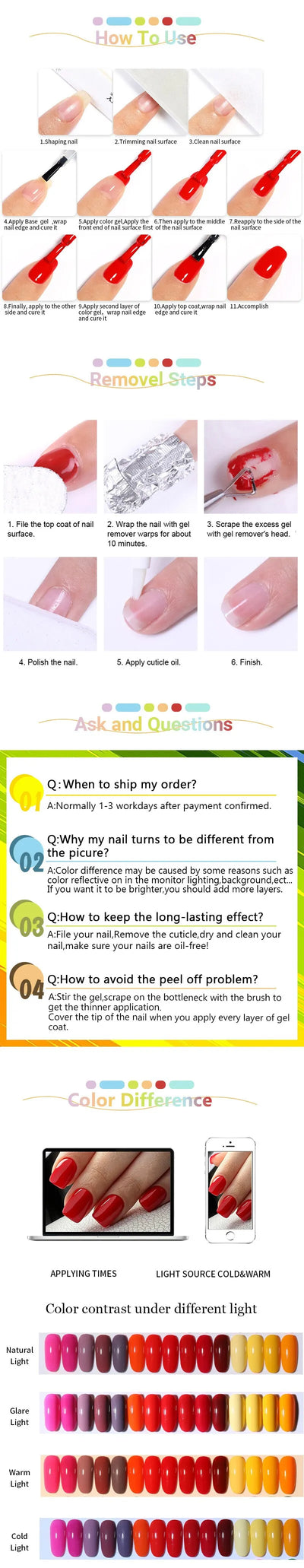 LILYCUTE 12PCs/Set 7ml Macaron Nail Gel Polish Set Semi Permanent UV Gel Nail Varnish Soak Off Gel Nail Polish Kit Nails