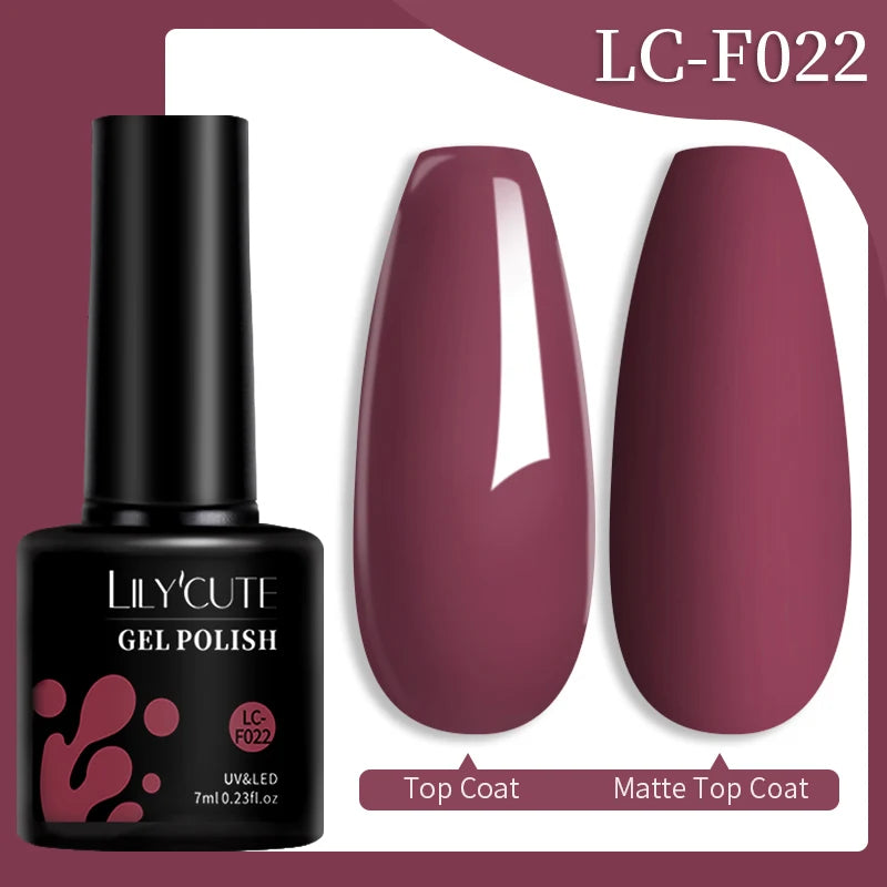 Lilycute Auroras Effect Gel Nail Polish Top Coat Summer Purple Spar Glitter Laser Semi Permanent Soak Off Nail Art Gel Varnish