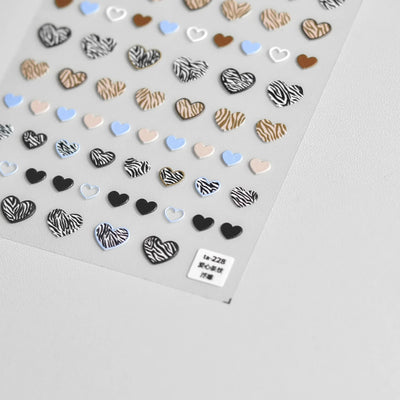 Cat's Eye 5D Gradient European Love Heart Gem Wing Crystal Geometric Colorful Self Adhesive Nail Art Stickers Manicure Decals