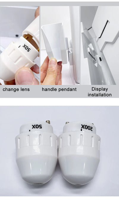 NEW 10 Inch LCD Skin&Hair Scalp Analyzer Detector Digital Microscope Magnifier Skin Hair Blackhead Follicle Detection 50X-200X