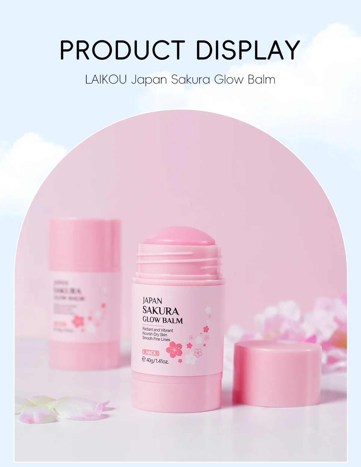 Sakura Solid Face Mask Stick Deep Cleaning Green Tea Facial Mask Reduces Blackhead Pores Oil Control Moisturizing Mud Mask 40g