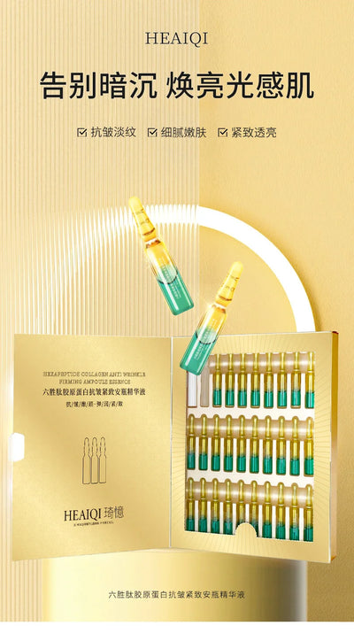 28 Pieces Set Six Peptide Collagen Anti Wrinkle Firming Ampoule Essence Anti-aging Light Line Essence Liquid Beauty Salon Kit